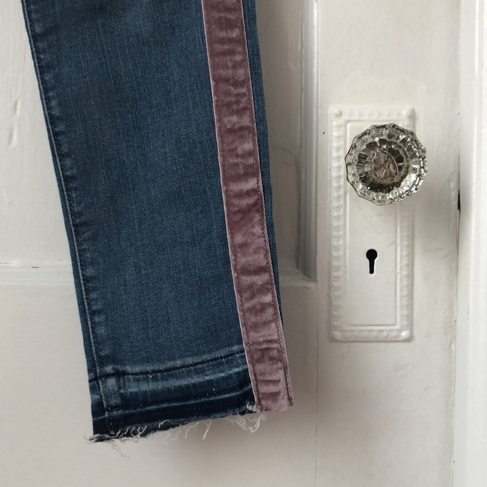 Skinny Denim with Velvet Side Stripe - Picture 3 of 4